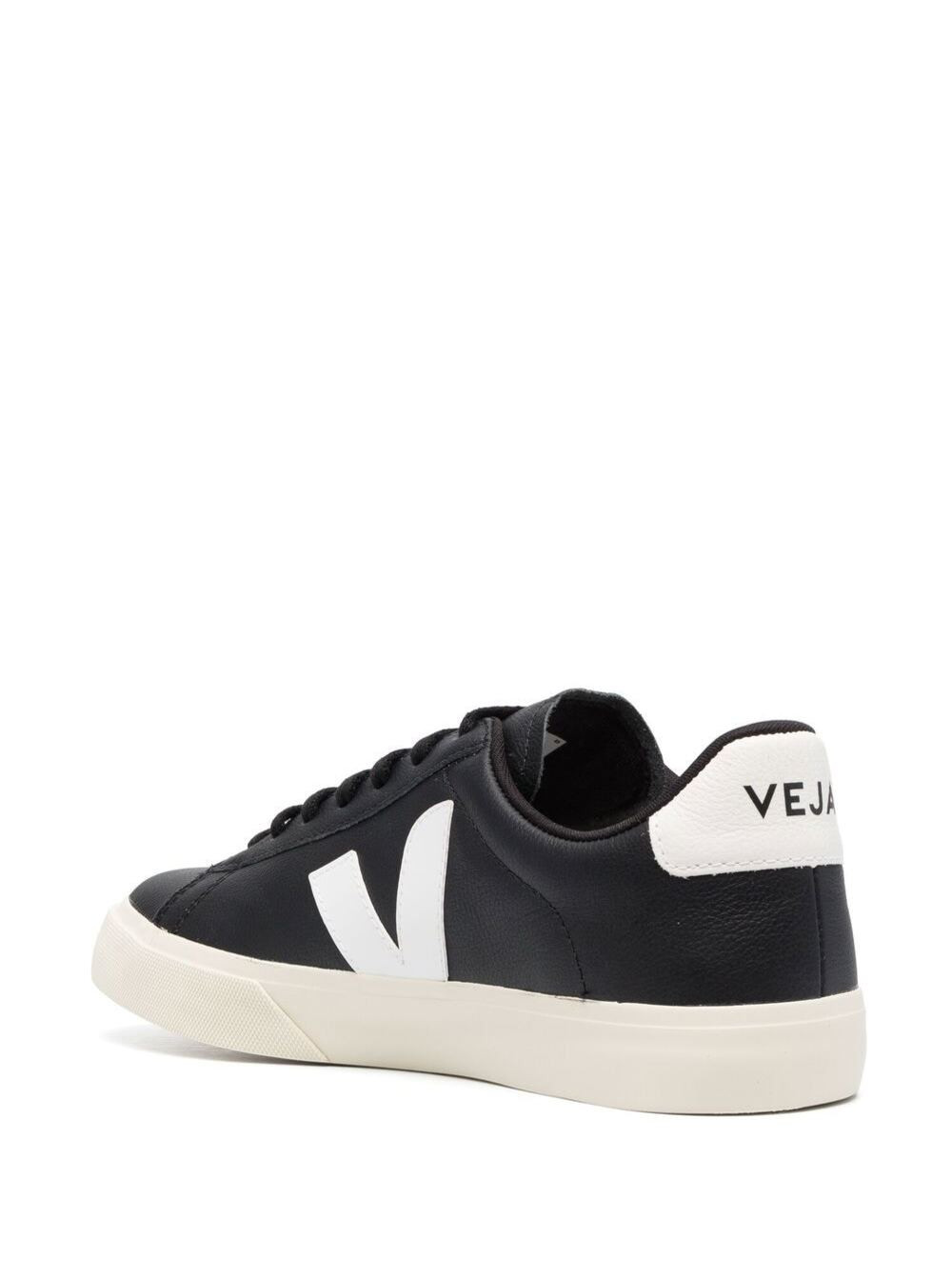 Veja Sneaker Campo with Black and White Vegan Leather Logo Unisex Organic Traced - Unisex | Italist.com US