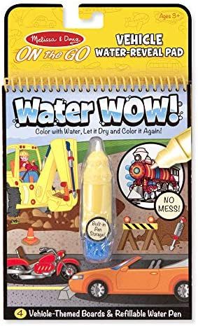 Melissa & Doug On the Go Water Wow! Reusable Water-Reveal Activity Pad - Vehicles | Amazon (US)