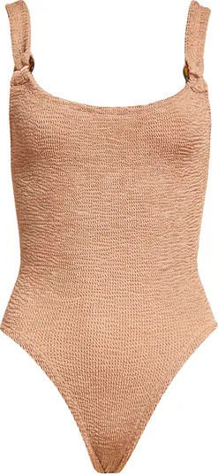 Tortoise Strap Detail One-Piece Swimsuit | Nordstrom