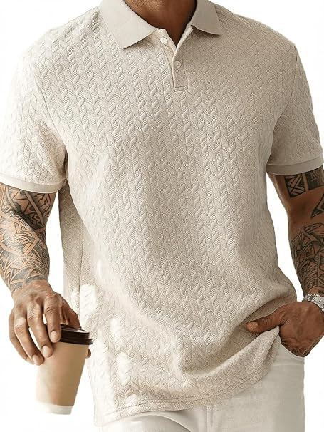 Sailwind Men’s Knit Polo Shirt Short Sleeve Textured Casual Golf Polo Collared T Shirt | Amazon (US)