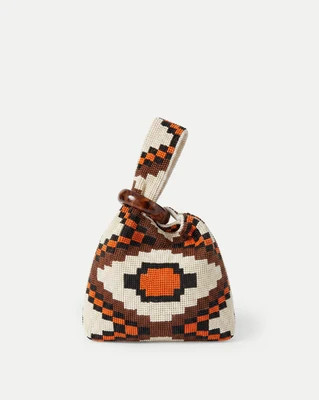 Beaded Veronica Beard Swing Clutch Orange Multi | Veronica Beard