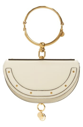 Chloe Small Nile Bracelet Calfskin Leather Minaudiere - White | Nordstrom