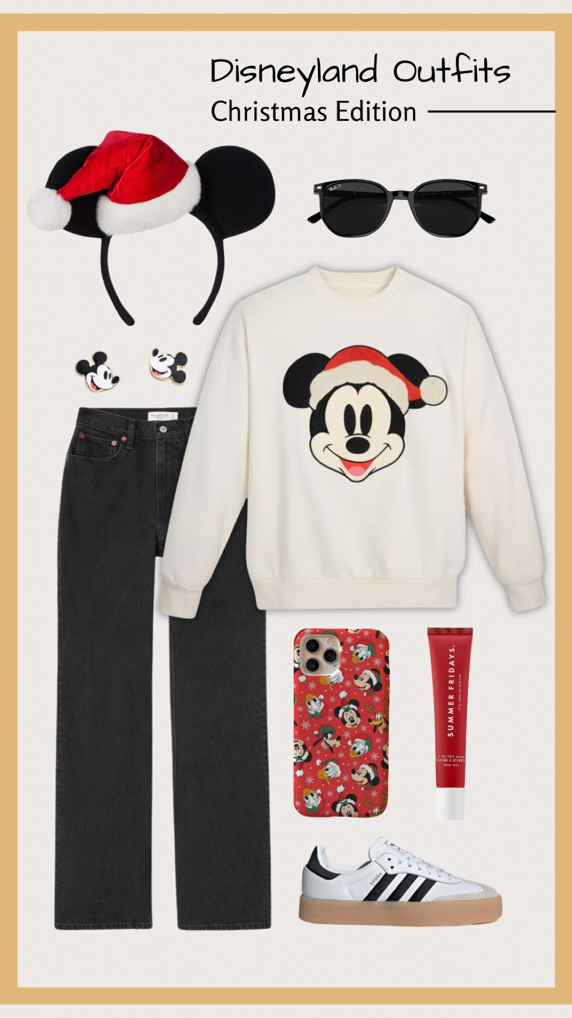 Bringing all the Christmas cheer to Disneyland! Obsessed with these Santa Mickey ears and festive earrings paired with my Mickey sweater for the ultimate holiday look. Perfectly comfy for a day of magic! Linking everything on LTK so you can snag this festive Disney style.” #DisneyChristmas #LTKHoliday #DisneyMomStyle

#LTKFamily #LTKTravel #LTKHoliday