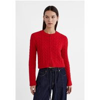 Stradivarius Cable-knit cardigan Red L | Stradivarius (UK)