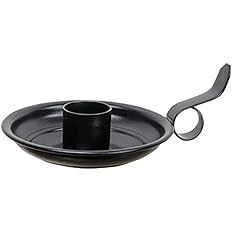 Black Vintage Farmhouse Courting Style Taper Candle Candleholder | 5 inch | Primitive Style Candl... | Amazon (US)