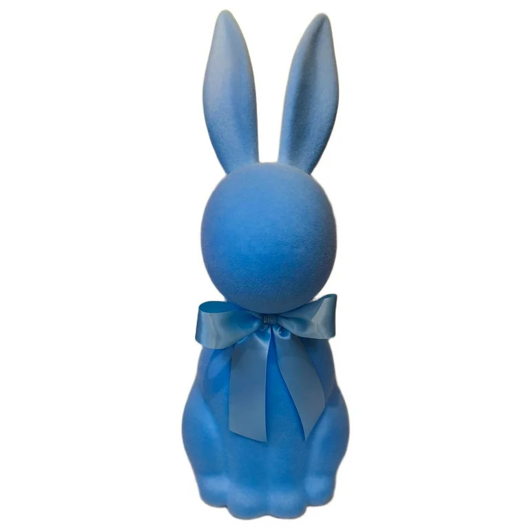 Flocked Bunny Tabletop Decoration, Blue, 27", Easter by Way To Celebrate | Walmart (US)