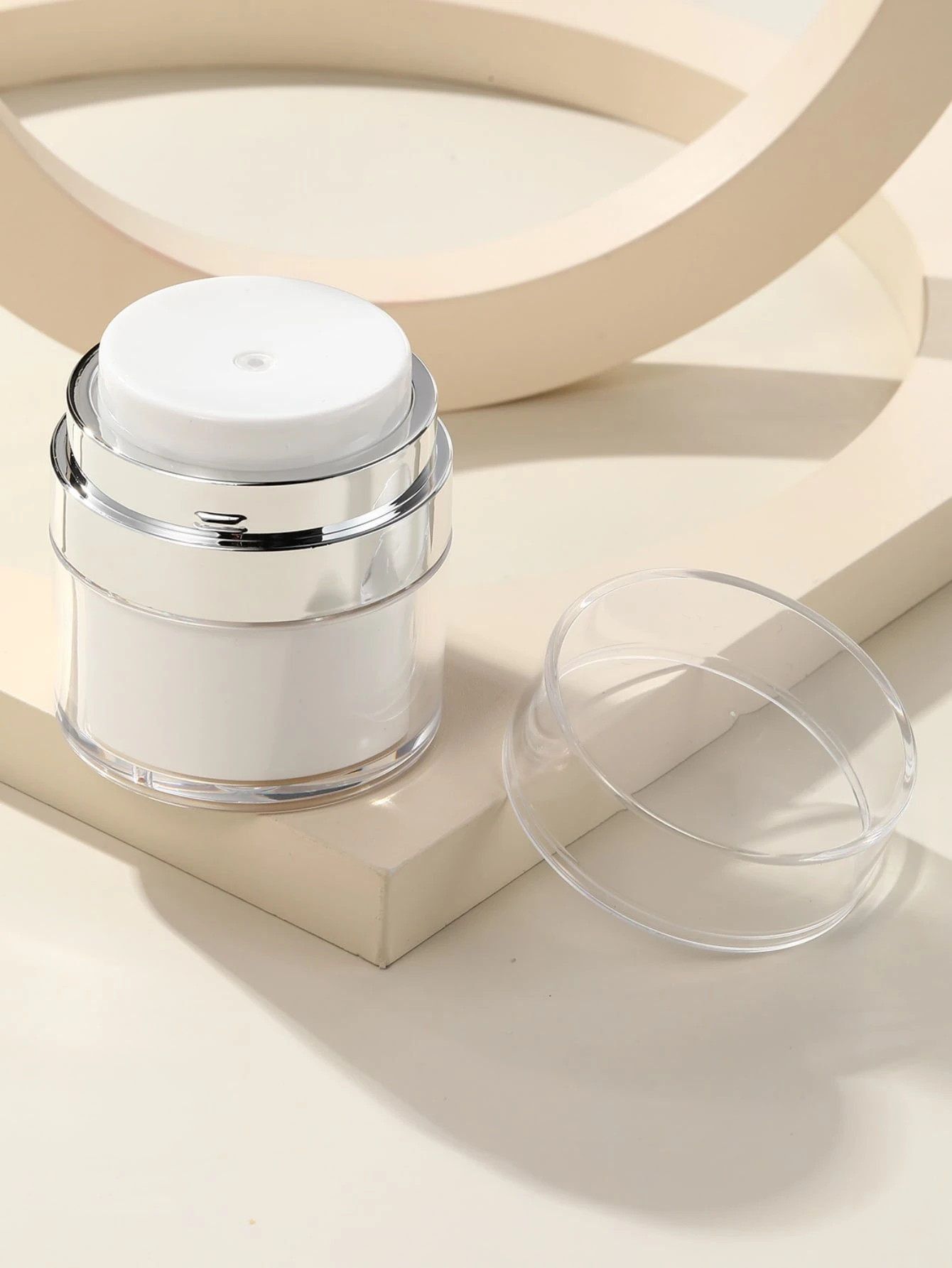 1pc Empty Cosmetic Airless Pump Jar Container, Refillable Container For Creams, Gels &... | SHEIN