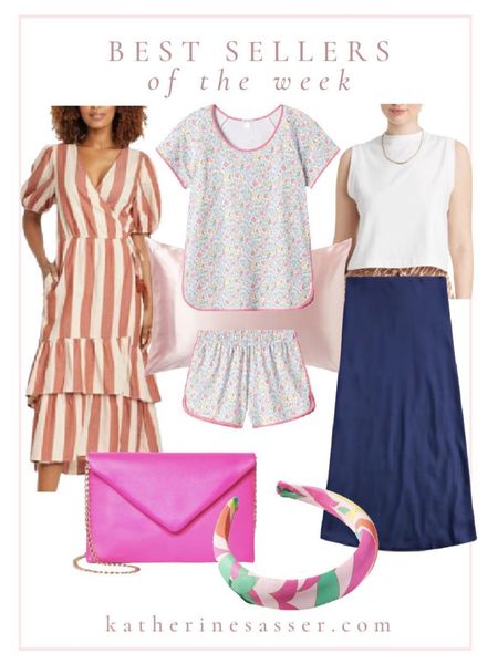 Your favorites from the week! The silk pillowcase and navy slip skirt are both winners in my book!!