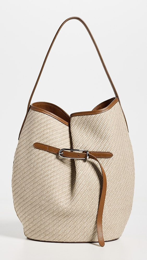 Belted Large Raffia Bucket Bag | Shopbop