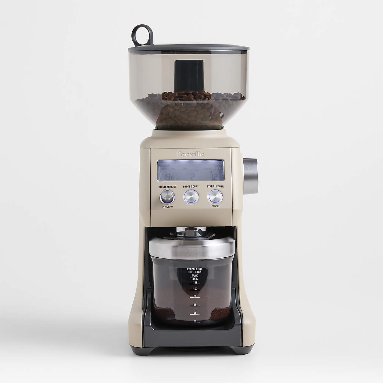 Breville Smart Grinder Pro Conical Burr Grinder in Almond Nougat + Reviews | Crate & Barrel | Crate & Barrel