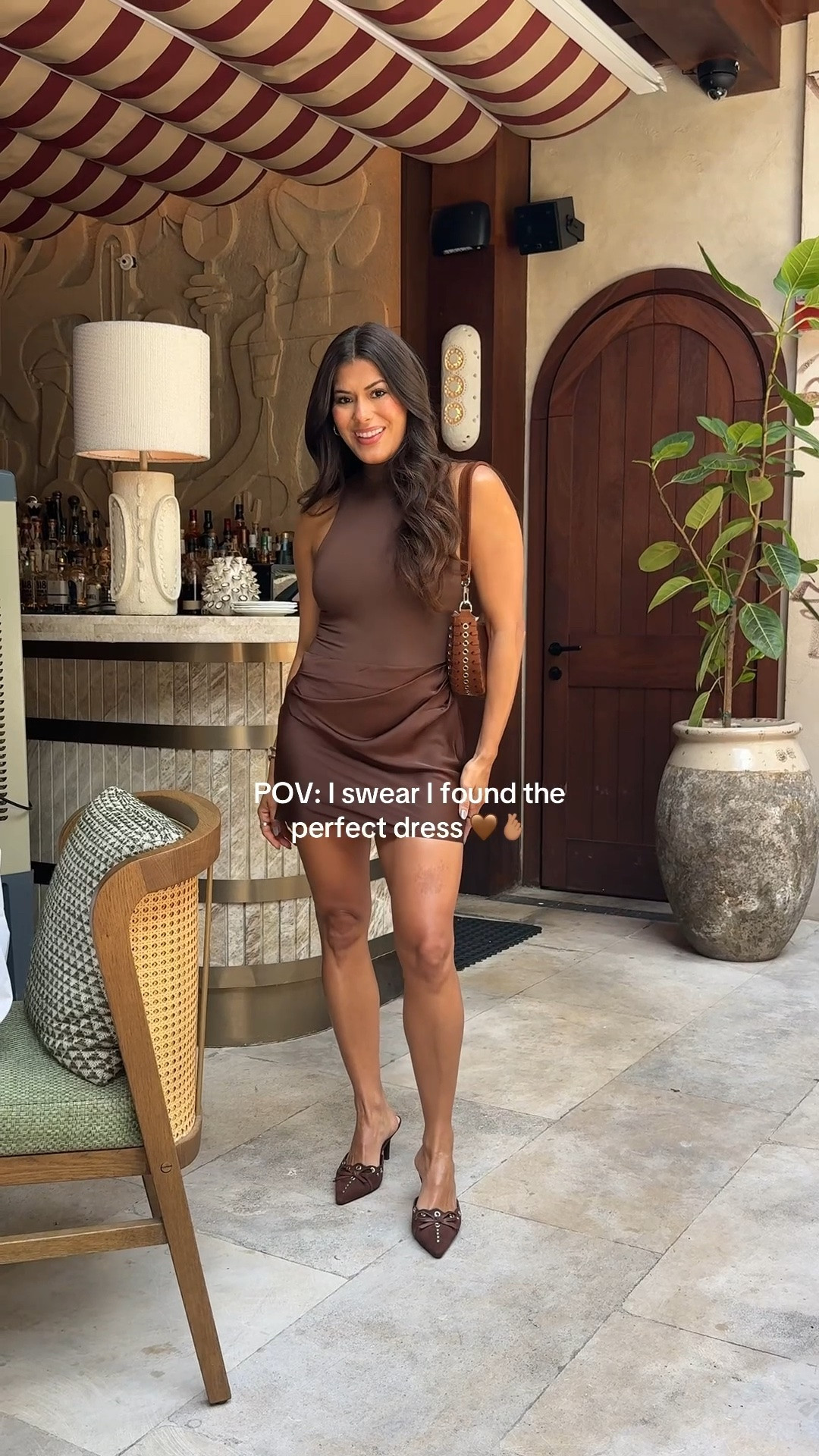 Brown dress, date night dress, date dress, vacation outfit dress, Miami vacation dress, night out dress, mini dress, beach dress cocktail dress

#LTKootd #LTKTravel