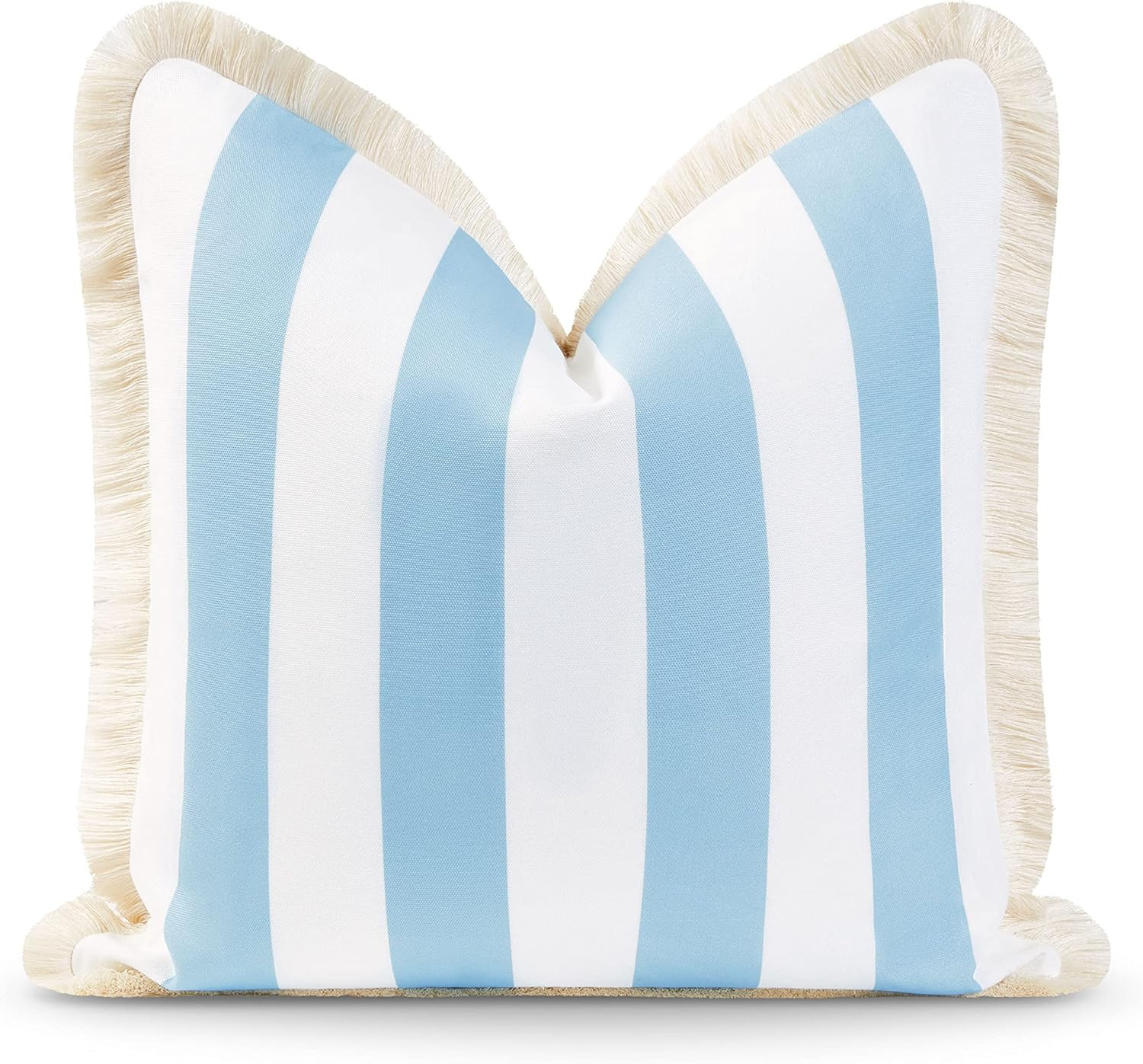 Hofdeco Premium Coastal Hampton Style Patio Indoor Outdoor Pillow Cover Only, 20"x20" Water Resis... | Amazon (US)