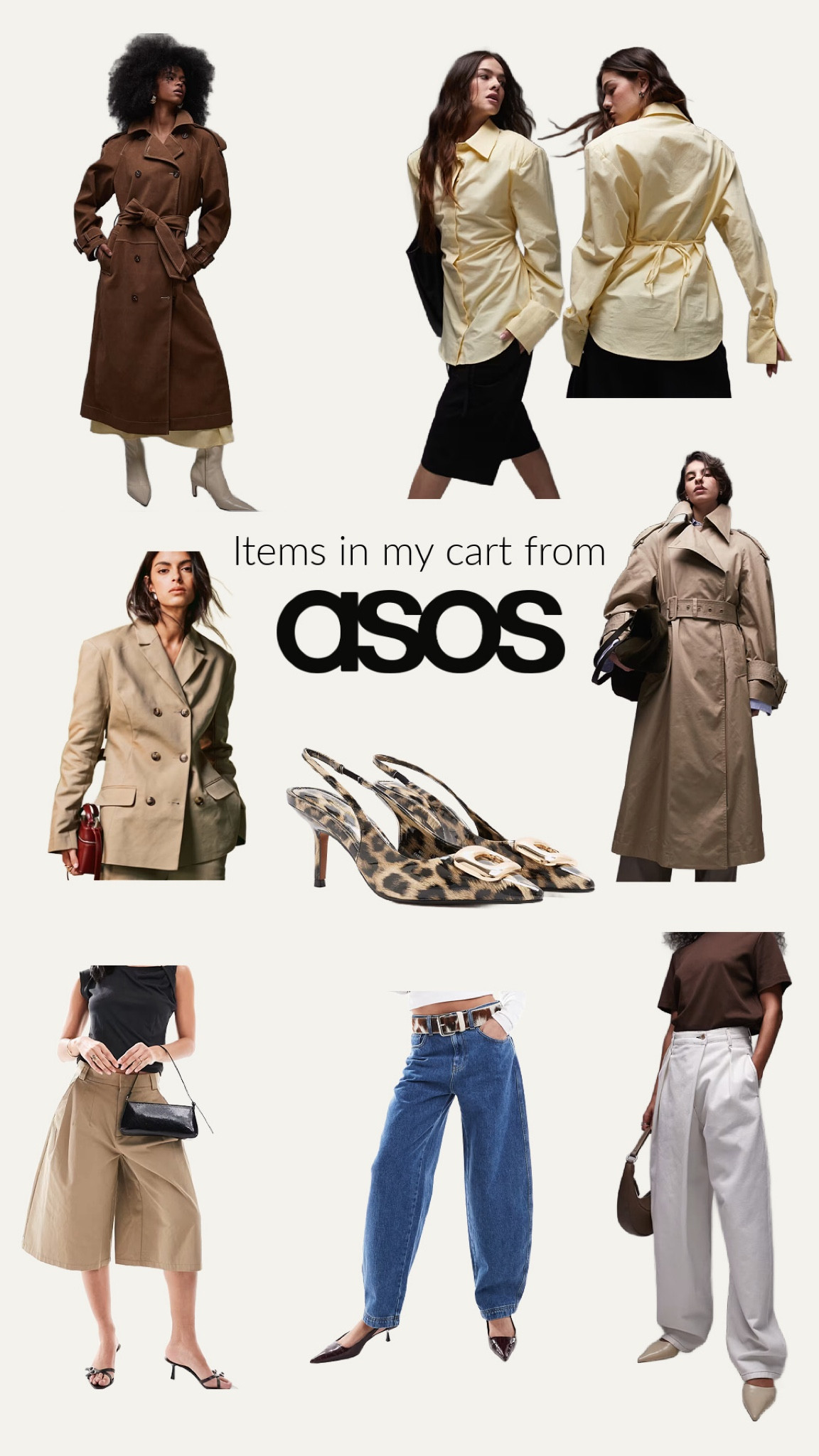 Items currently in my cart from ASOS 

#ltkspring #ltkfashionmonth

#LTKSpringSale