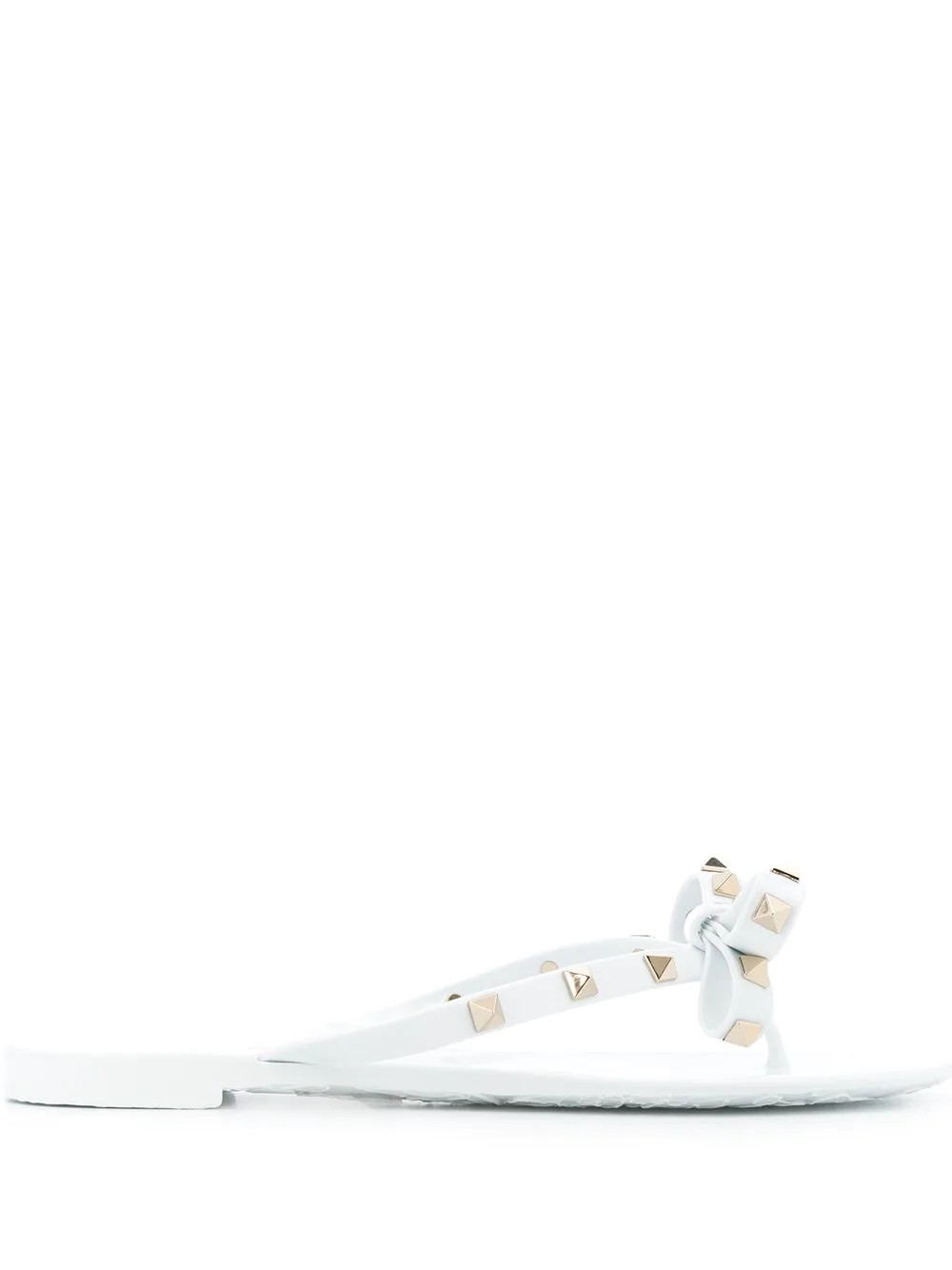 Valentino Garavani Rockstud thong sandals - White | Farfetch Global