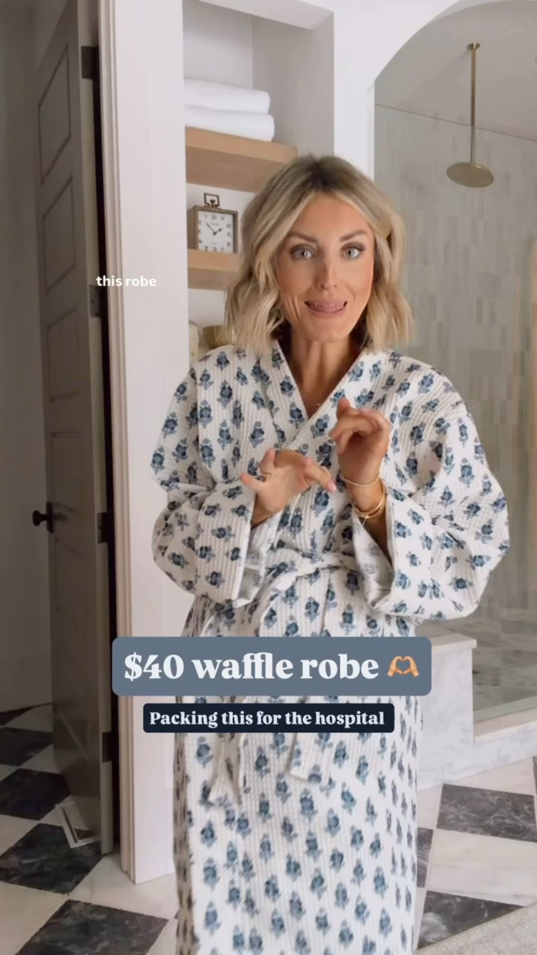 This robe is such a pretty find from Target! It’s only $40 - and will definitely be coming to the hospital with me! I love the floral print! 

Loverly Grey, Target find, gift for her, waffle knit robe 

#LTKmomlife #LTKFindsUnder50