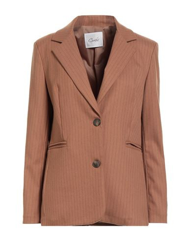 Crochè Woman Blazer Camel Size M Polyester, Viscose, Elastane | YOOX (US)