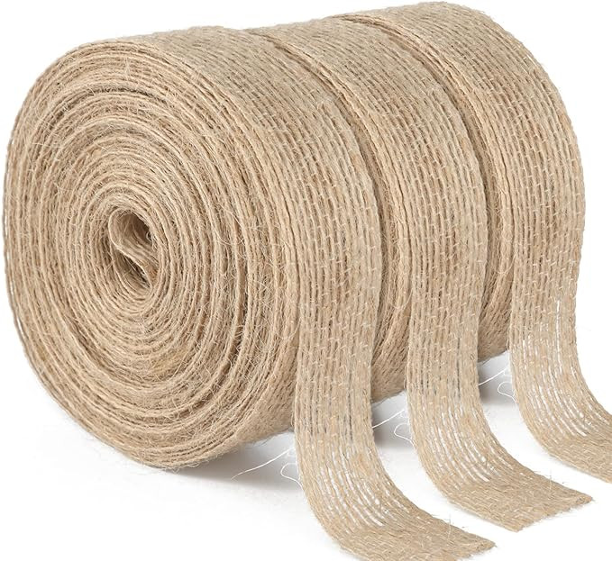 joycraft 33Yards Jute Burlap Fabric Ribbon,Brown Premium Fabric Craft Ribbon,Personalized Ribbon ... | Amazon (US)