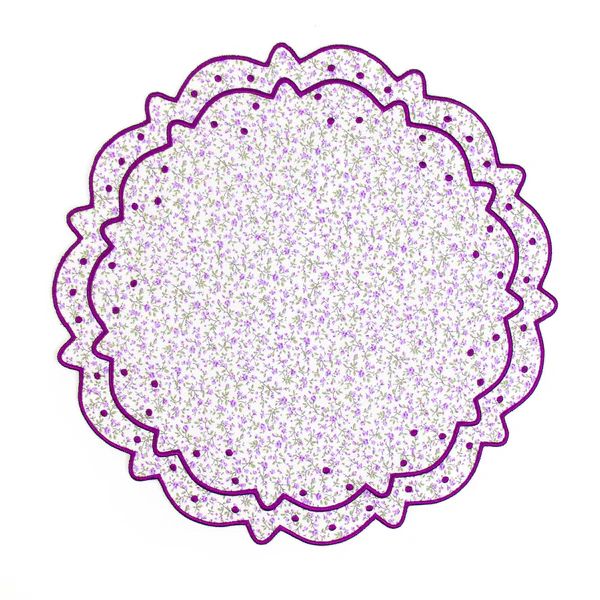 Scalloped Floral Placemat, Purple Liberty | The Avenue