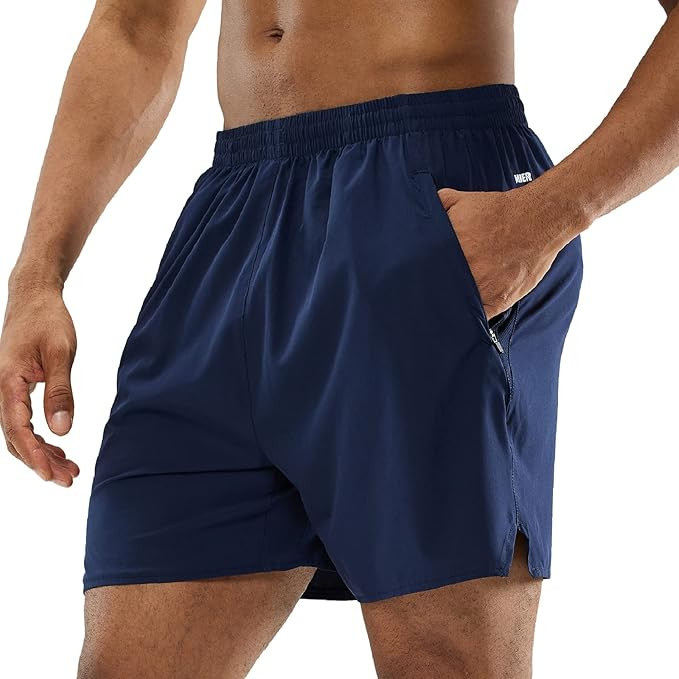 MIER Men's Workout Running Shorts Quick Dry Active 5 Inches Shorts with Pockets, Lightweight, Bre... | Amazon (US)