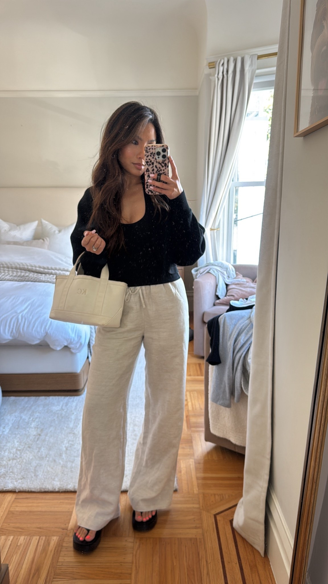 Ootd! 

Sizing:
Halter top- small
Shrug - small
Pants - tts, xs in undyed ecru

#LTKPetite #LTKootd