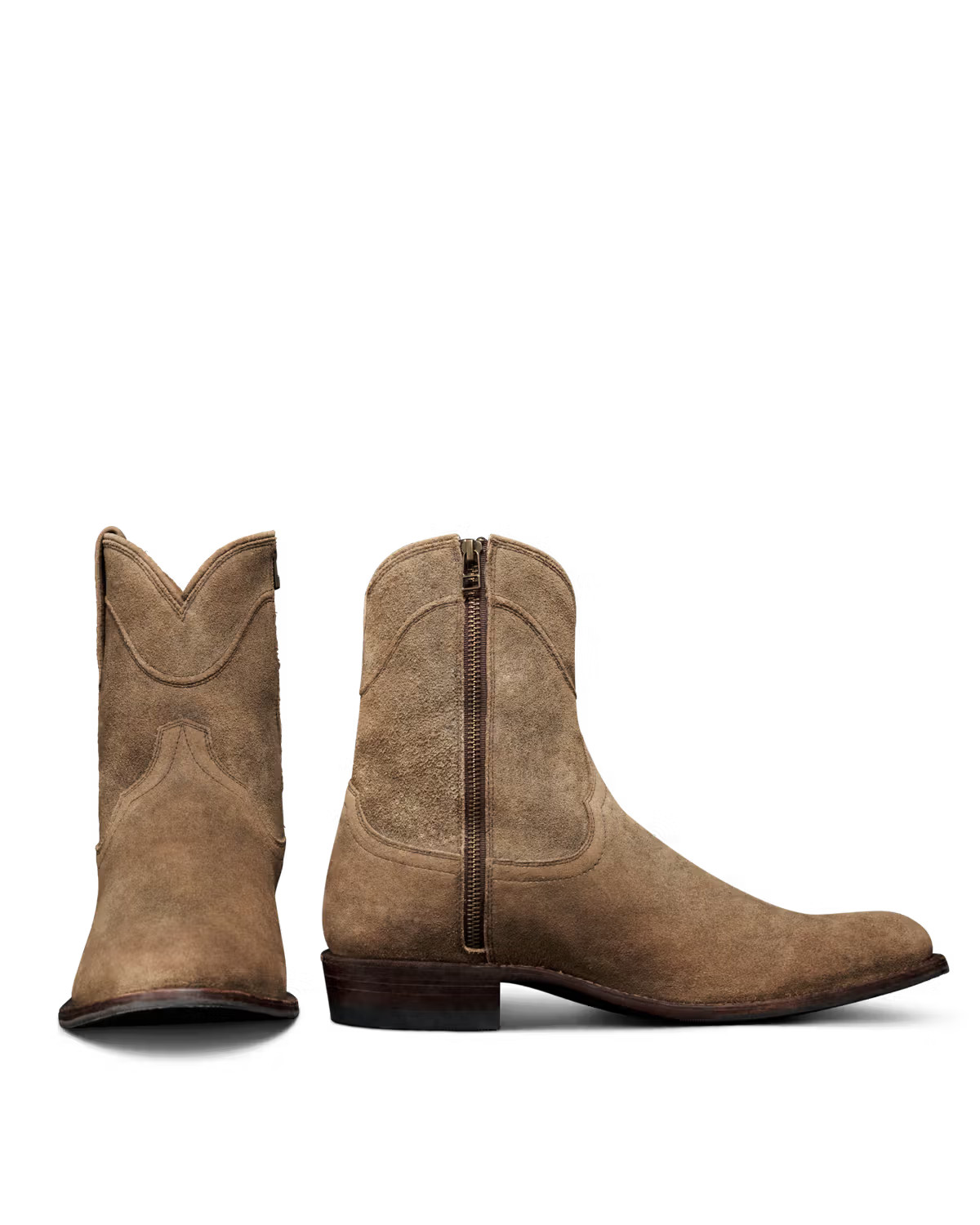The Dean in Gravel Suede - Men's Zip Boot | Tecovas | Tecovas