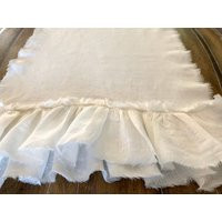 Soft Creamy White Linen Ruffled Table Runner - French Torn Ruffles Shabby Chic Runner- Country Decor Modern Farmhouse | Etsy (US)