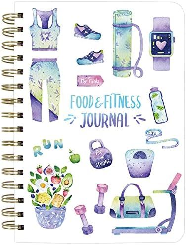 Food and Fitness Journal Meal Journal Diary Workout Wellness Log Notebook Planner Weight Loss Diet M | Amazon (US)