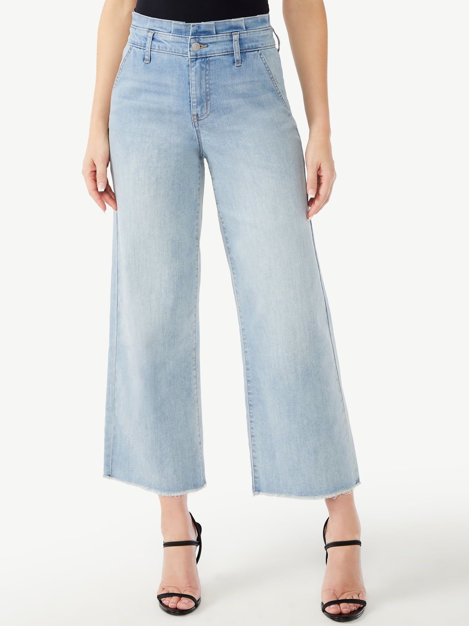 Sofia Jeans by Sofia Vergara Women's Luisa Paperbag High-Rise Wide Leg Jeans | Walmart (US)