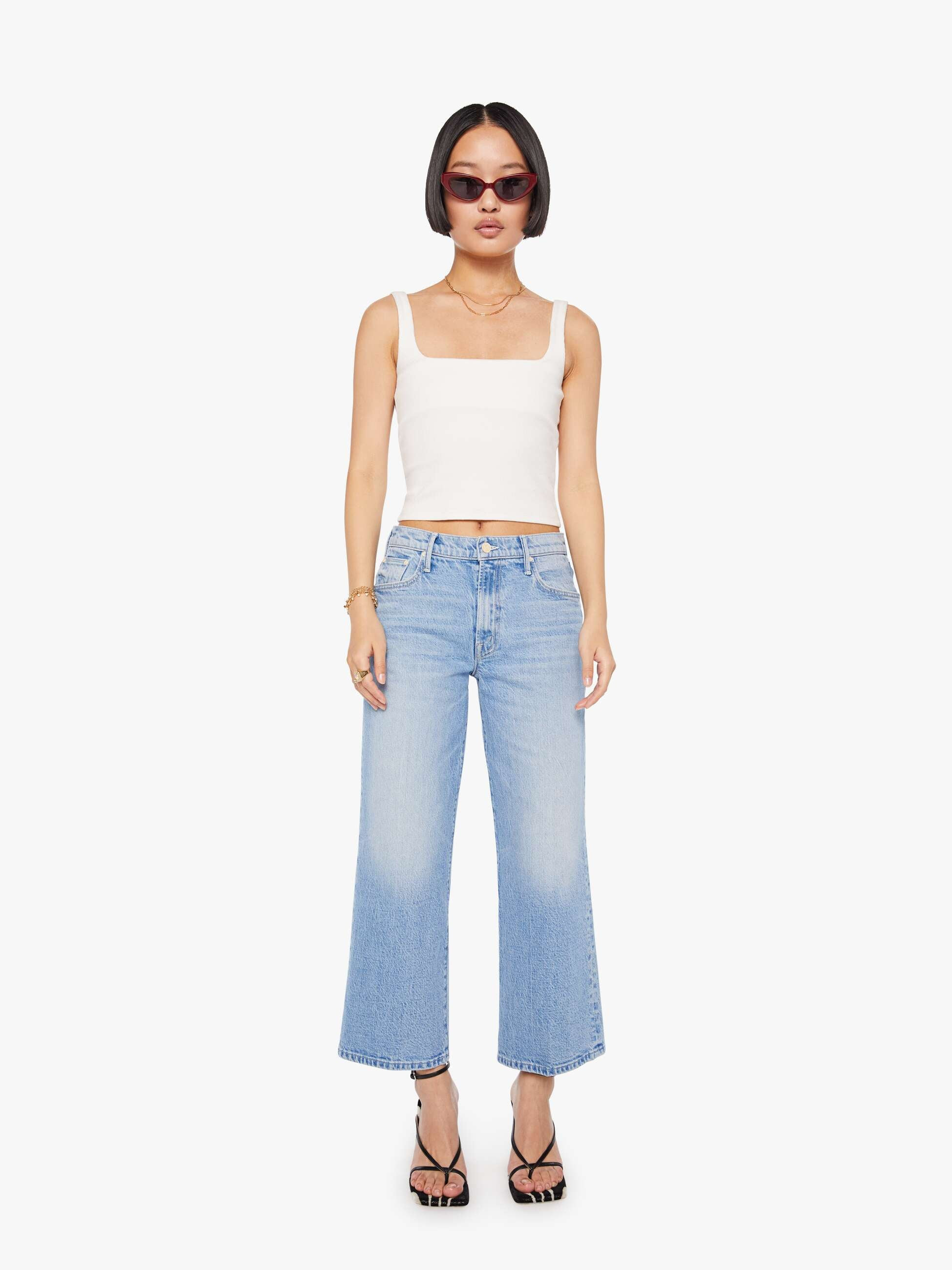 PETITES The Lil Mid Rise Maven Ankle - Magic School Bus | Mother Denim