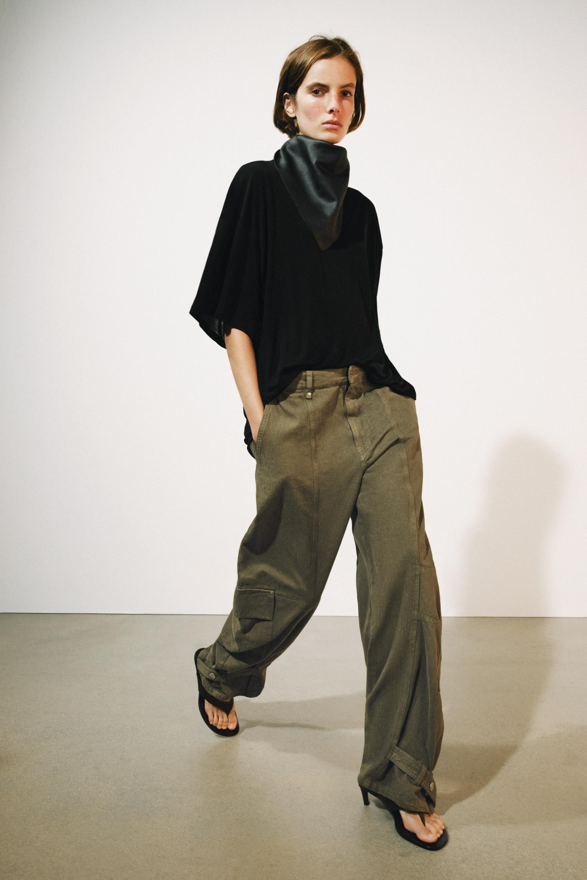 ZW COLLECTION CARGO BARREL TROUSERS | Zara UK