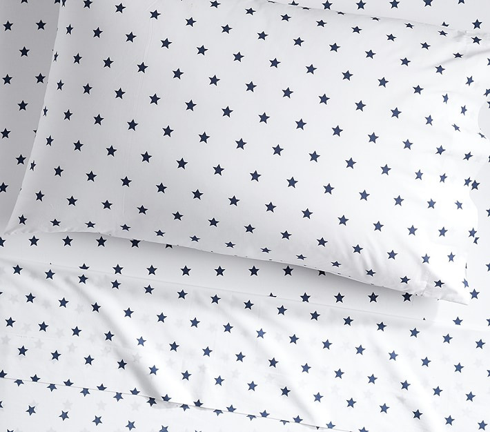 Star Organic Sheet Set & Pillowcases | Pottery Barn Kids | Pottery Barn Kids