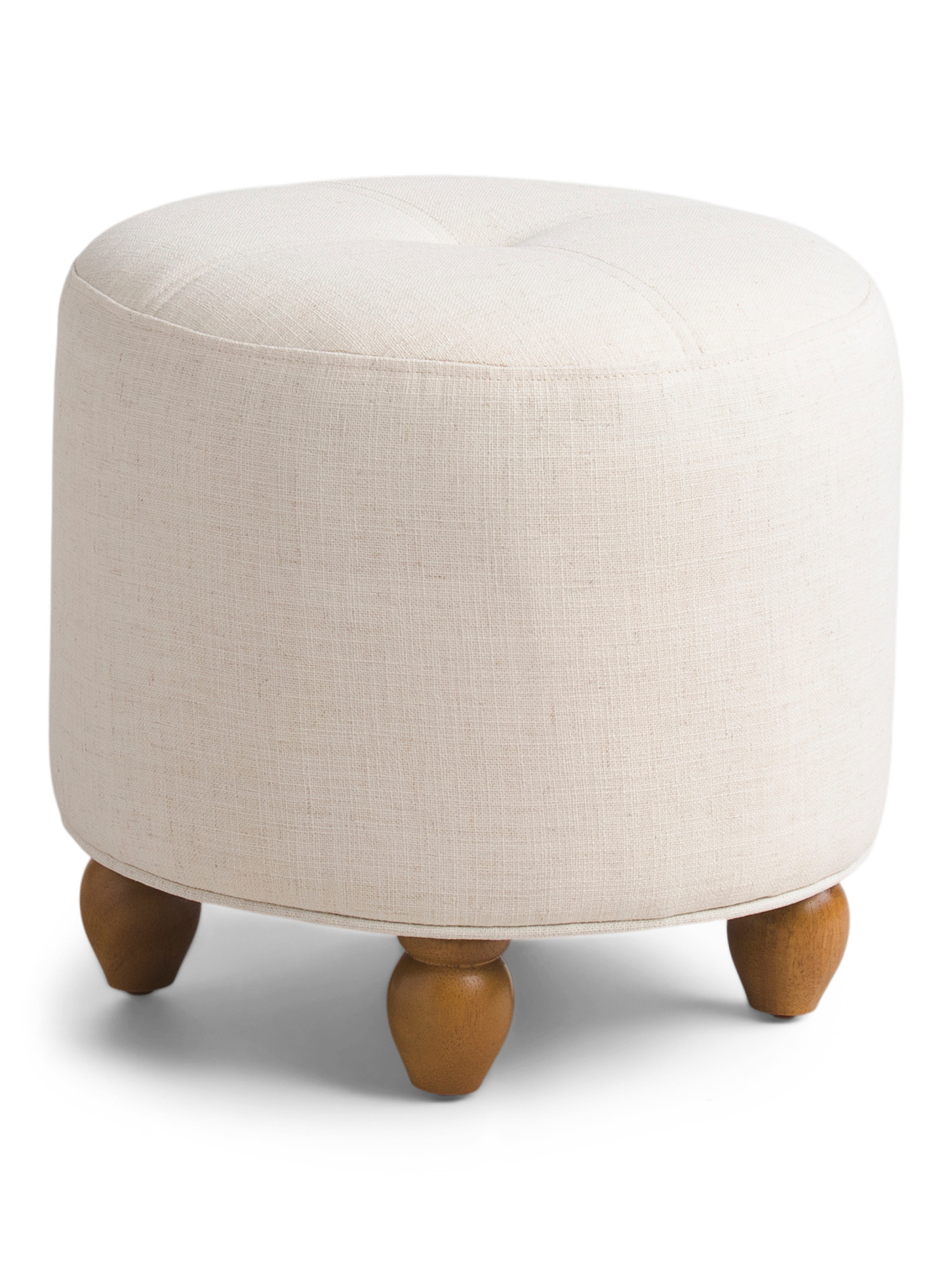16in Textured Linen Dary Ottoman | TJ Maxx