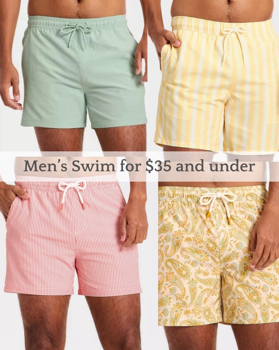 Men's swim trunks up to an xxl! Under $50! 