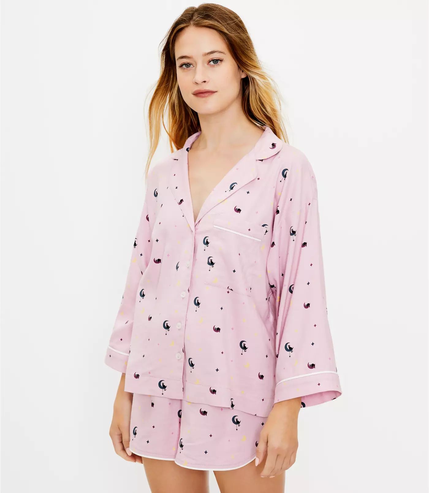Starry Cat Pajama Top | LOFT