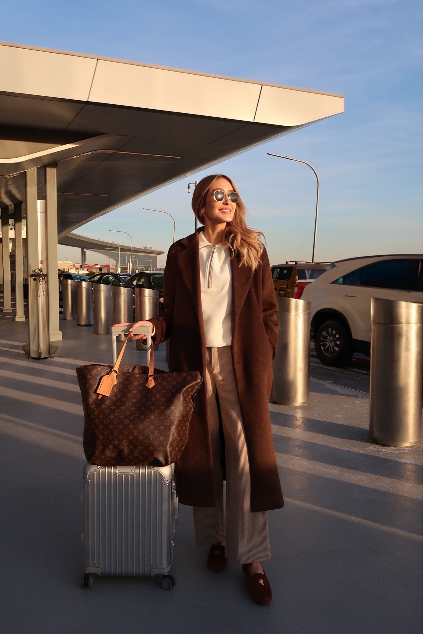Traveling feeling comfortable and stylish 
Ultra comfortable pants. All run tts , wearing a size small 
Very comfortable and cute shoes 
Airport outfit 
Travel outfit coat 
Winter outfit 


#LTKootd #LTKSeasonal #LTKTravel