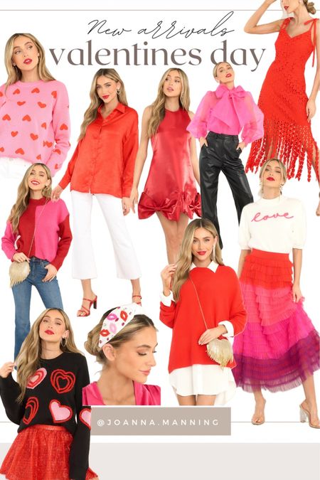 Valentine’s Day outfits, winter outfit, red outfit, pink outfit, red dress, pink sweater, red sweater, heart sweater, pink top, heart top, red dress outfits

#LTKfindsunder100 #LTKworkwear #LTKstyletip
