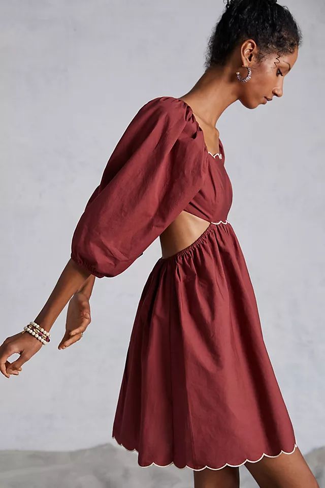 Scalloped Mini Dress | Anthropologie (US)