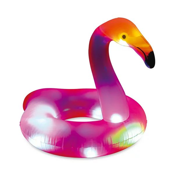 Summer Waves Aqua Glow Flamingo Swim Tube Pool Float, Multicolor, for Adults, Unisex | Walmart (US)