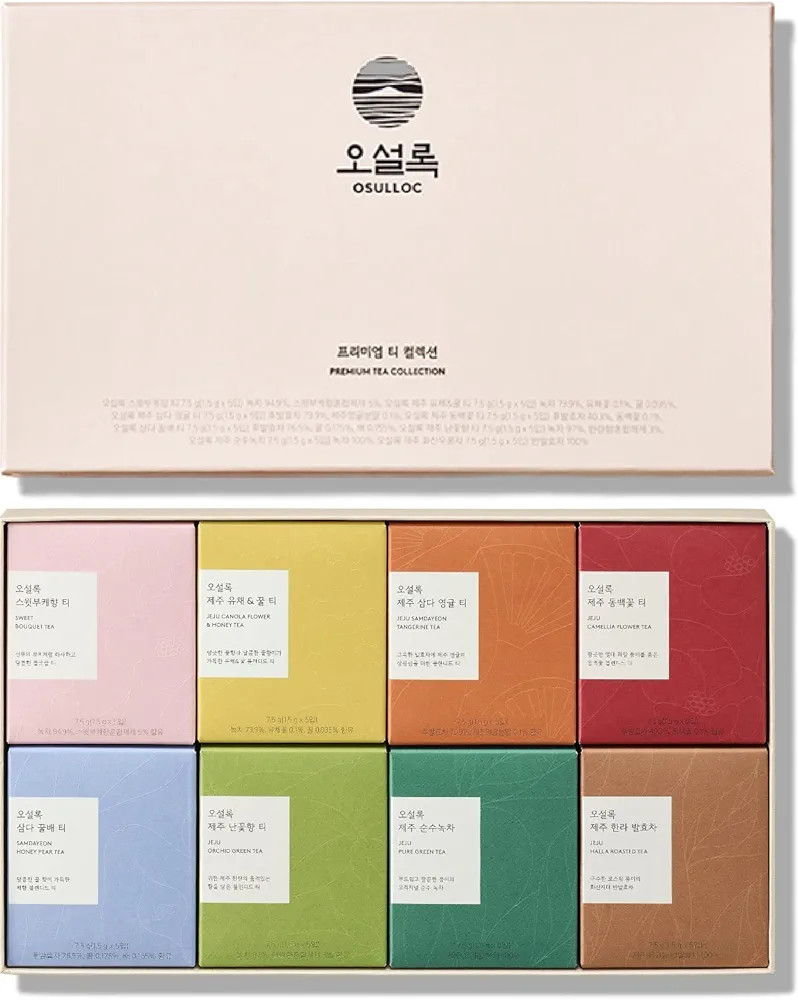 OSULLOC Premium Tea Collection Gift Set, Premium Organic Pure & Blended Tea from Jeju, Tea Bag Se... | Amazon (US)