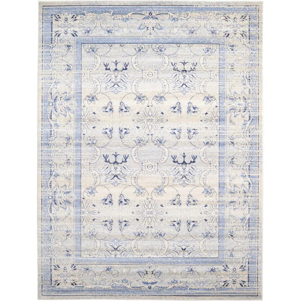Shailene Floral Blue Area Rug | Wayfair North America