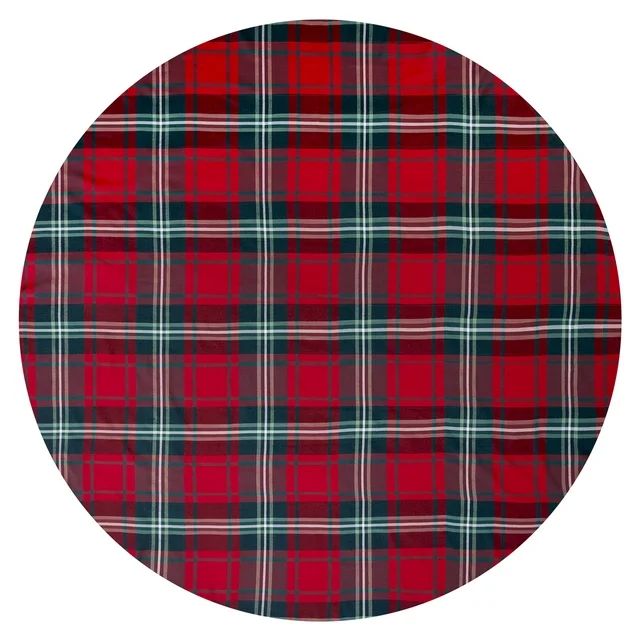 Holiday Time - Plaid Tablecloth - 70" Round - Multi - 100% Polyester | Walmart (US)
