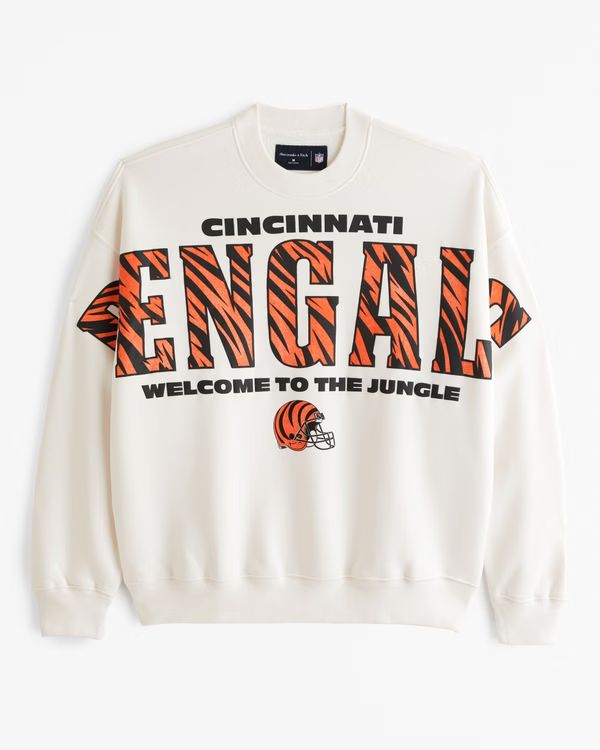 Men's Cincinnati Bengals Graphic Crew Sweatshirt | Men's Tops | Abercrombie.com | Abercrombie & Fitch (US)