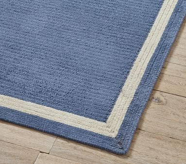 Custom Chenille Border Reversible Easy Clean Rug, Rectangle | Pottery Barn Kids