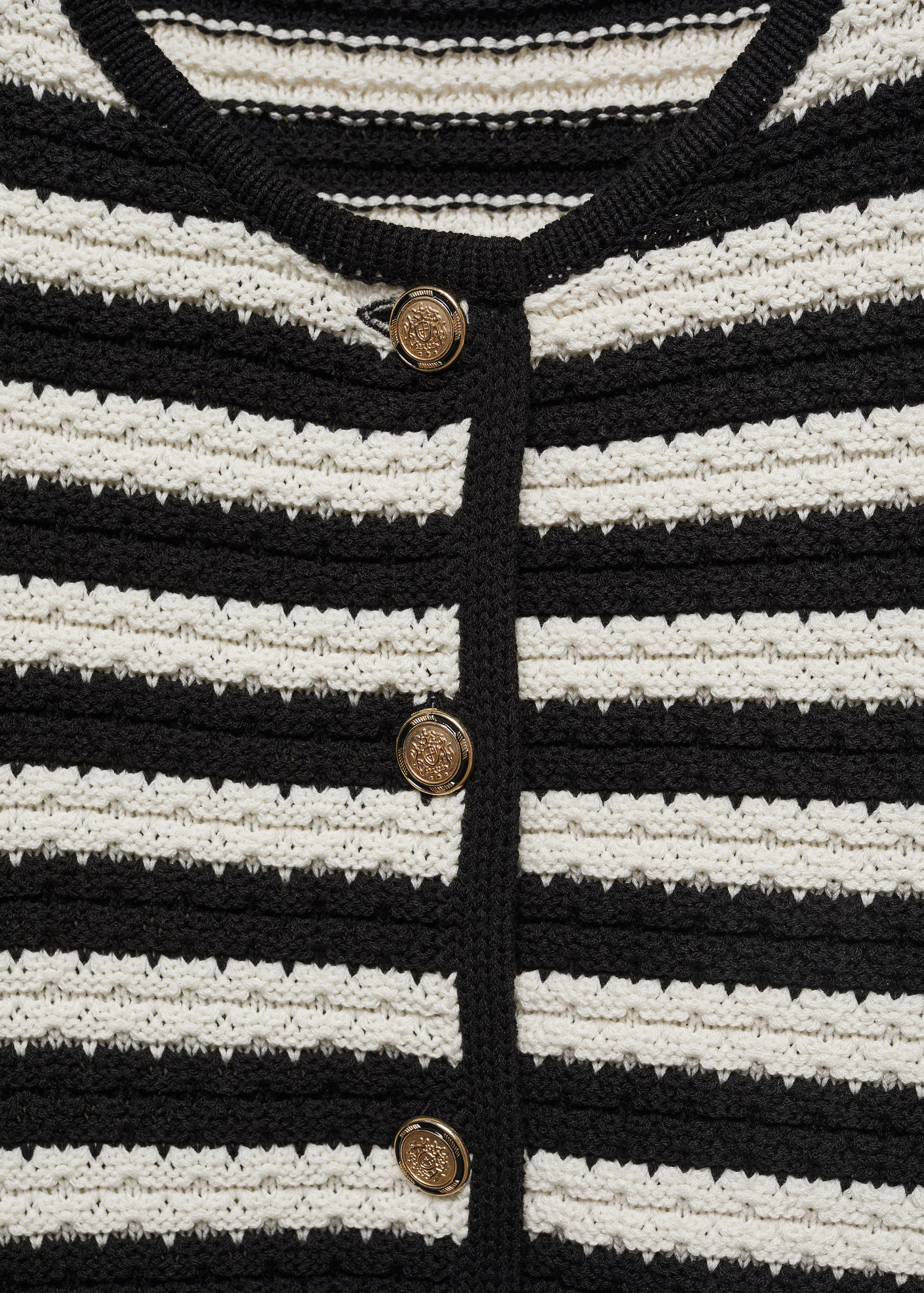 Striped cardigan with jewel buttons | MANGO (US)