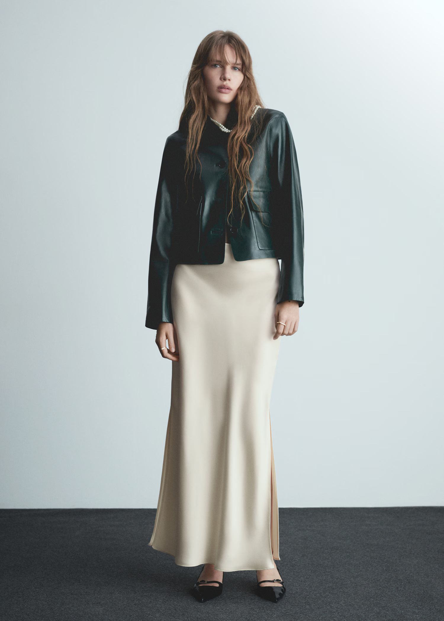 Satin long skirt - Woman | MANGO United Kingdom | MANGO (UK)