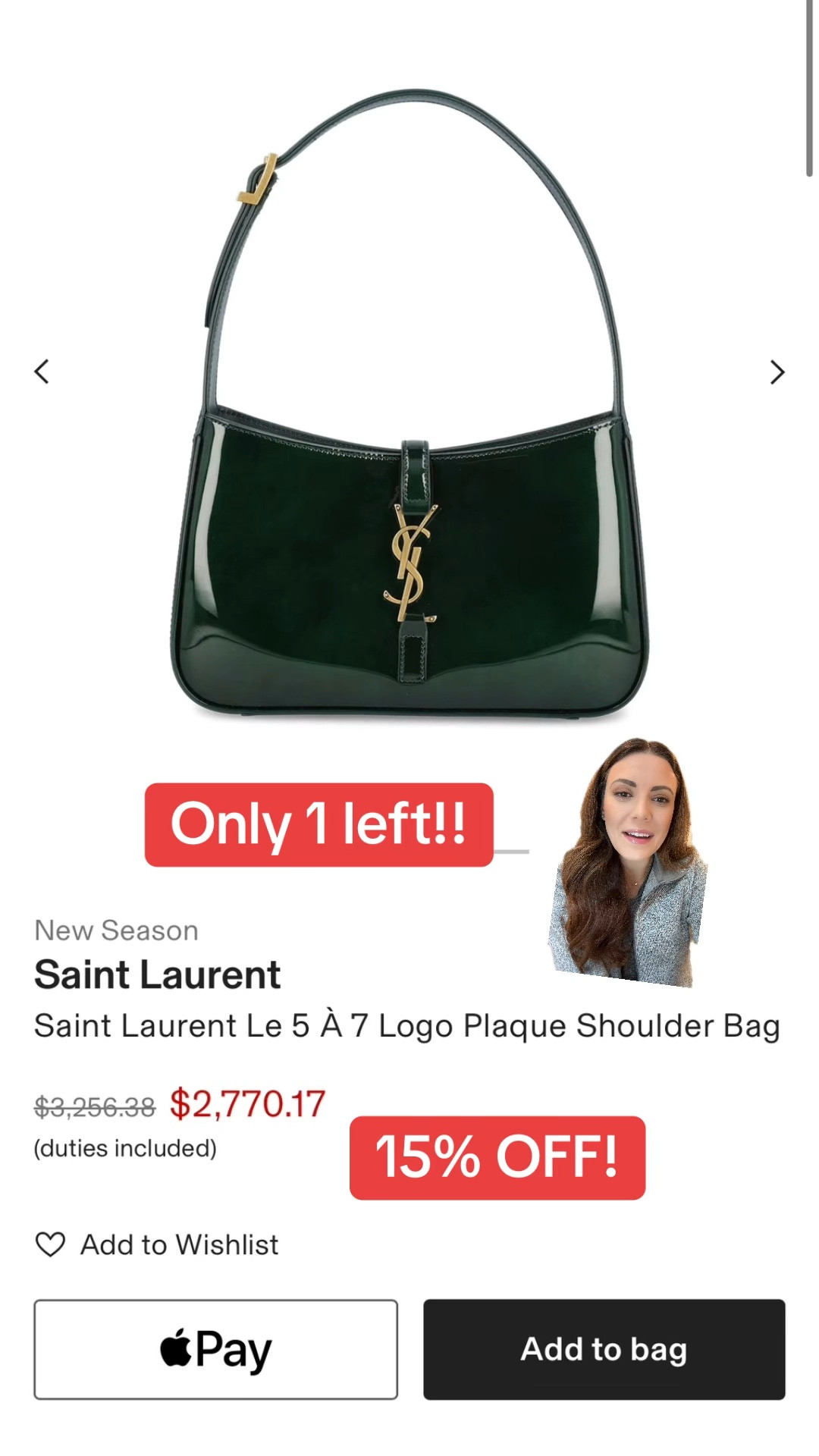 YSL BAG SALE! Found this gorgeous Saint Laurent Le 5 a 7 bag on sale for 15% off! Get this designer deal / designer sale before it’s gone!

#LTKSeasonal #LTKSaleAlert #LTKItBag