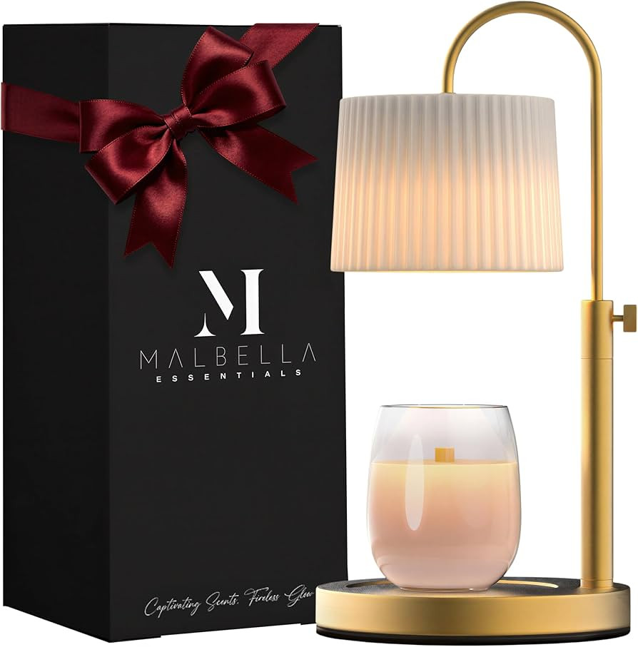 Dimmable Glass Candle Warmer Lamp with Timer - Adjustable Height Candle Lamp Warmer with Timer (8... | Amazon (US)