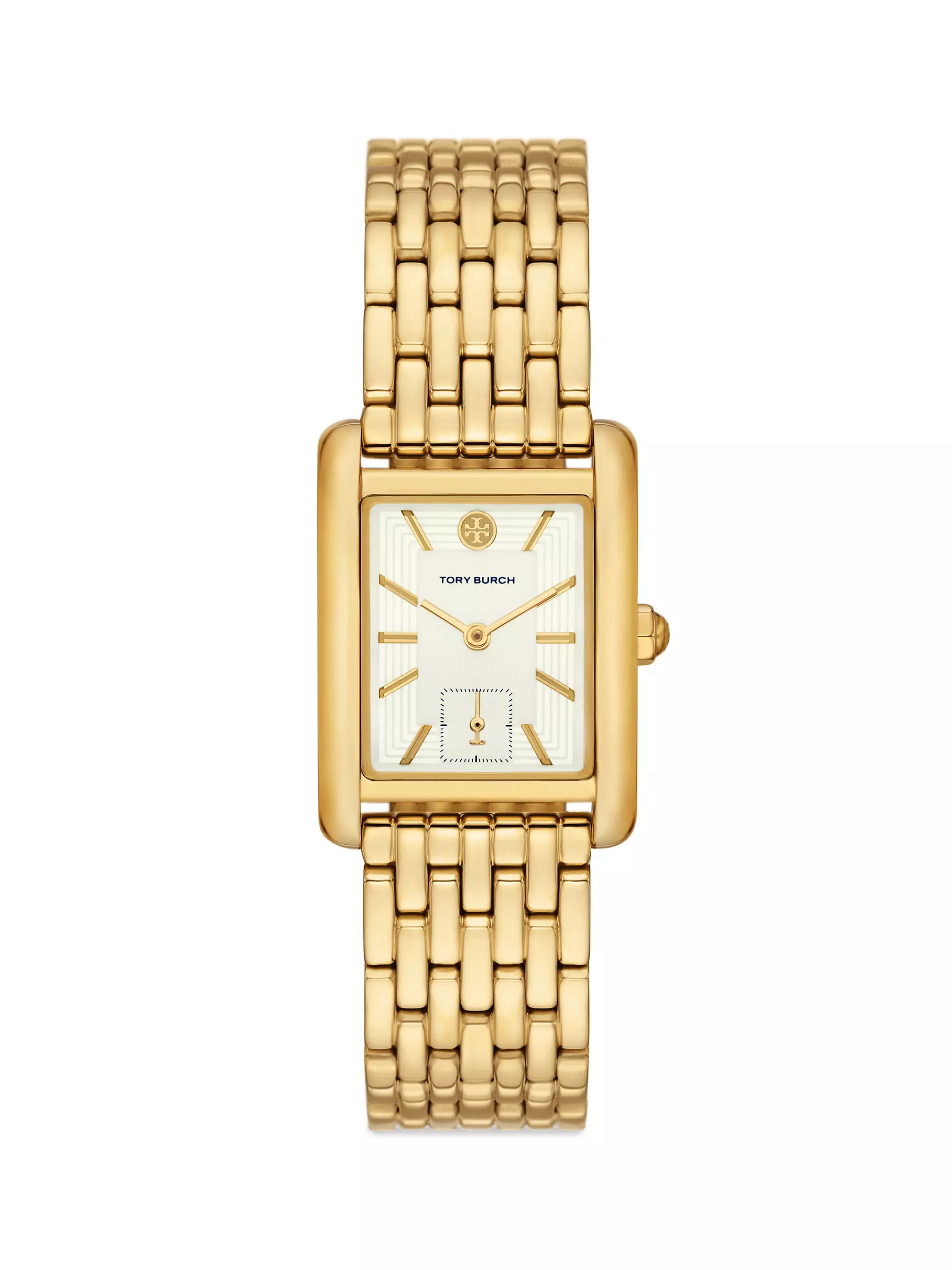 Shop Tory Burch Eleanor Goldtone Stainless Steel Bracelet Watch | Saks Fifth Avenue | Saks Fifth Avenue