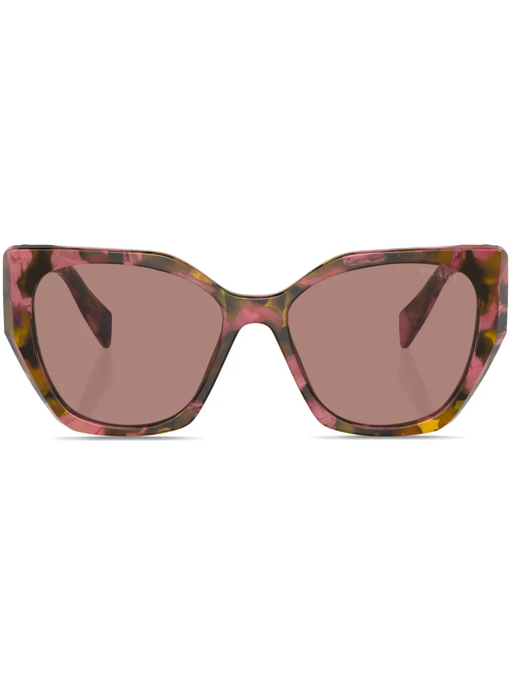 Prada Eyewear Prada PR 19ZS Overvsize Frame Sunglasses | Brown | FARFETCH UK | Farfetch Global