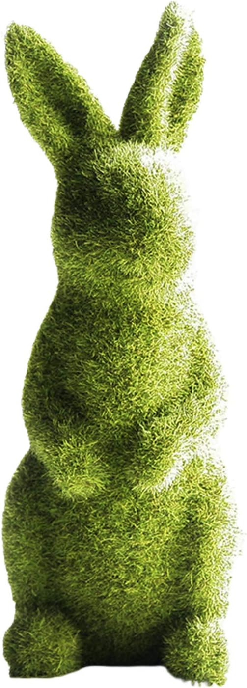 Easter Animal Statue Decorations for Garden Imitation Moss Rabbit Resin Flocked Sculpture Home Of... | Amazon (US)